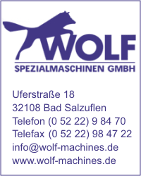 Wolf Spezialmaschinen GmbH, Lothar A.
