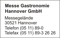 Messe Gastronomie Hannover GmbH