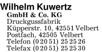 Kuwertz, Wilhelm, GmbH & Co. KG