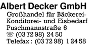 Decker, Albert, GmbH