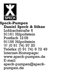Speck-Pumpen Daniel Speck & Shne