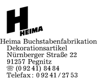 Heima Buchstaben-Fabrikation
