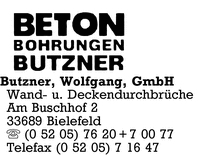 Butzner GmbH, Wolfgang