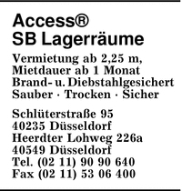 Access SB Lagerrume