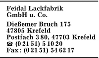 Feidal Lackfabrik GmbH u. Co.