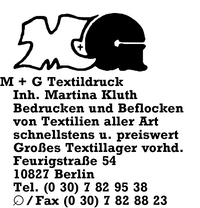 M + G Textildruck, Inh. Martina Kluth