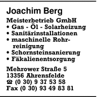 Berg, Joachim, Meisterbetrieb GmbH