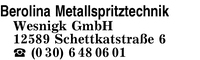 Berolina Metallspritztechnik Wesnigk GmbH