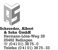 Schroeder & Sohn GmbH, Albert