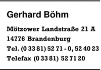 Bhm, Gerhard