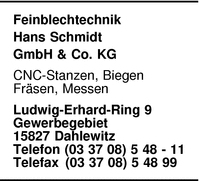 Feinblechtechnik Hans Schmidt GmbH & Co. KG