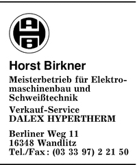 Birkner, Horst