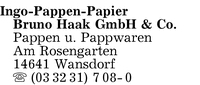 Ingo-Pappen-Papier Bruno Haak GmbH & Co.