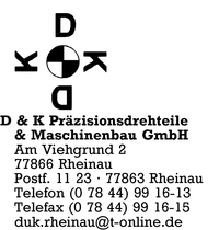 D & K Przisionsdrehteile u. Maschinenbau GmbH