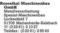 Rosenthal Maschinenbau GmbH
