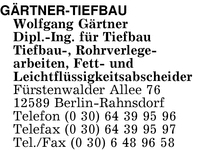 Grtner-Tiefbau, Wolfgang Grtner