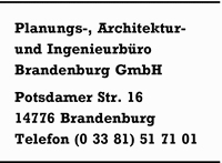 Planungs-, Architektur- und Ingenieurbro Brandenburg GmbH