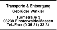 Transporte & Entsorgung Gebrder Winkler