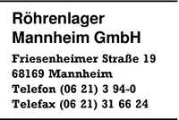 Rhrenlager Mannheim GmbH