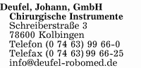 Deufel Chirug. Instrumente GmbH, Johann