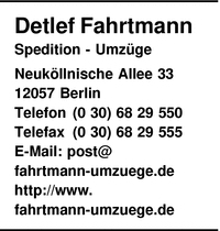 Fahrtmann Spedition, Detlef