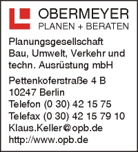 Obermeyer Planen + Beraten Planungsgesellschaft fr Bau - Umwelt - Verkehr und technische Ausrstung mbH Ndl Berlin