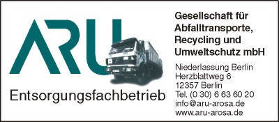 ARU Gesellschaft fr Abfalltransporte Recycling und Umweltschutz mbH