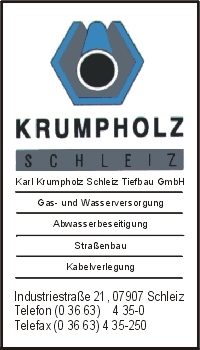 Krumpholz, Karl, Schleiz Tiefbau GmbH