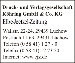 Druck- und Verlagsgesellschaft Khring GmbH & Co. KG Elbe-Jeetzel-Zeitung