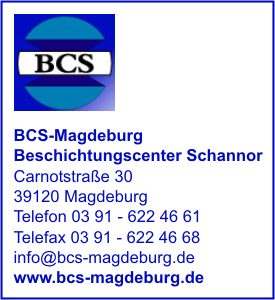 BCS-Magdeburg Beschichtungscenter Schannor