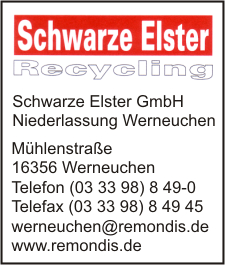 Schwarze Elster Recycling GmbH Niederlassung Werneuchen