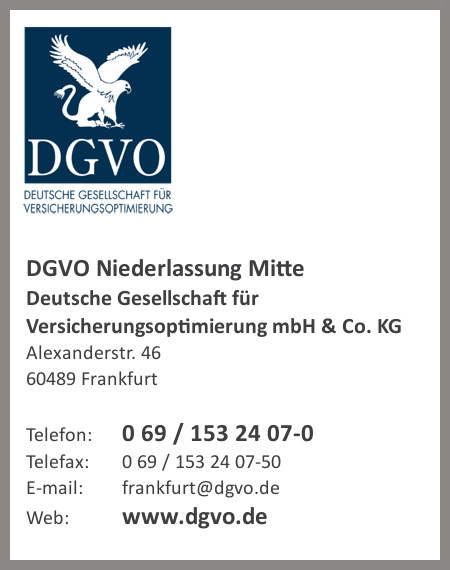 DGVO Deutsche Gesellschaft fr Versicherungsoptimierung mbH & Co. KG