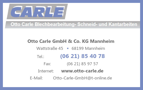 Otto Carle GmbH & Co. KG Mannheim