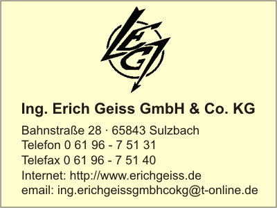 Geiss GmbH & Co. KG, Ing. Erich