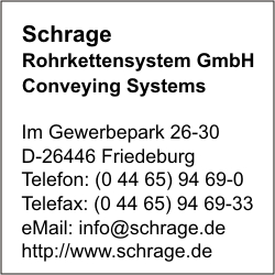 Schrage Rohrkettensystem GmbH conveying Systems