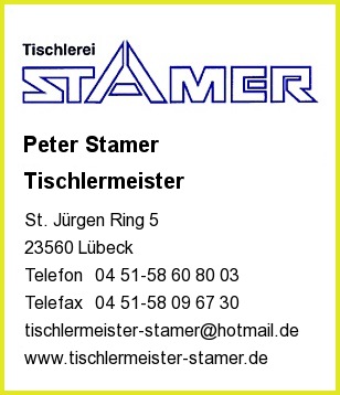 Peter Stamer Tischlermeister