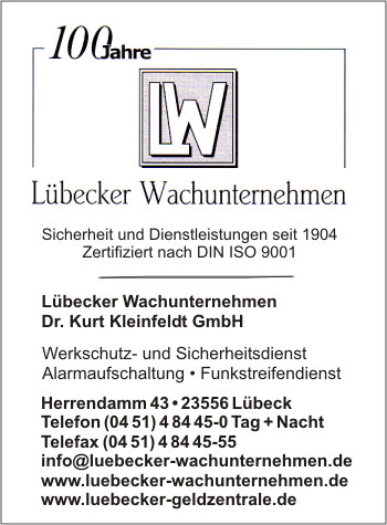Lbecker Wachunternehmen Dr. Kurt Kleinfeldt GmbH