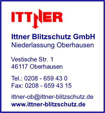 Ittner Blitzschutz GmbH, Niederlassung Oberhausen