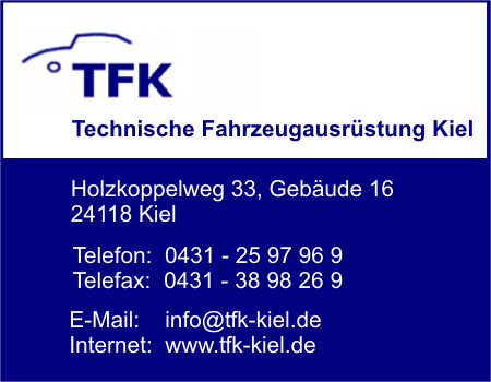 TFK Technische Fahrzeugausrstung Kiel