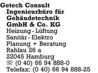 Getech Consult Ingenieurbro fr Gebudetechnik GmbH & Co. KG