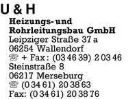 U & H Heizungs- u. Rohrleitungsbau GmbH