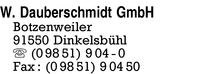 Dauberschmidt GmbH, W.