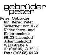 Peter, Gebr.