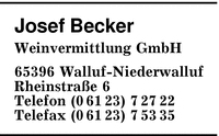 Becker Weinvermittlung GmbH, Josef