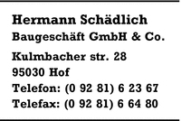 Schdlich, Hermann, GmbH & Co., Baugeschft