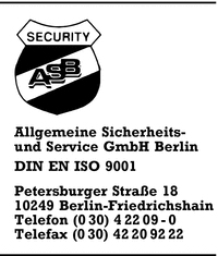 ASB Allgemeine Sicherheits- und Service GmbH