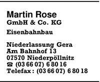Rose, Martin, GmbH & Co. KG