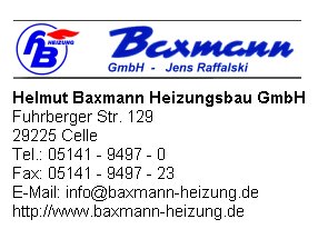 Baxmann Heizungsbau GmbH, Helmut