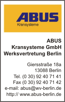 ABUS Kransysteme GmbH Werksvertretung Berlin
