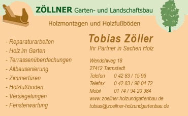 Zllner Holz- und Gartenbau, Tobias